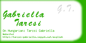 gabriella tarcsi business card
